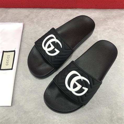 gucci matelassé rubber slide|Men's matelassé rubber slide .